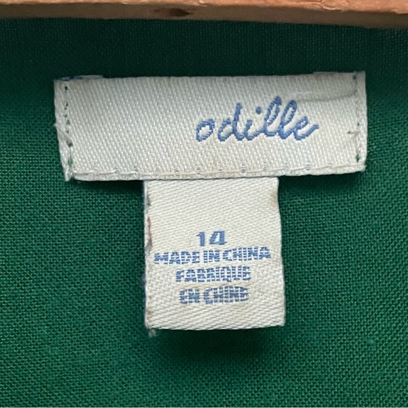 Anthropologie Odille green ruffle blouse size 14 - Picture 5 of 12